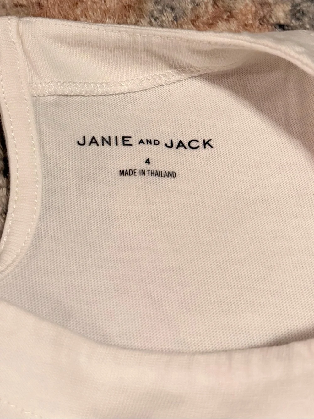 Janie and Jack Toddler  Vacation Vibes Graphic Long Sleeve Top - white size 4T